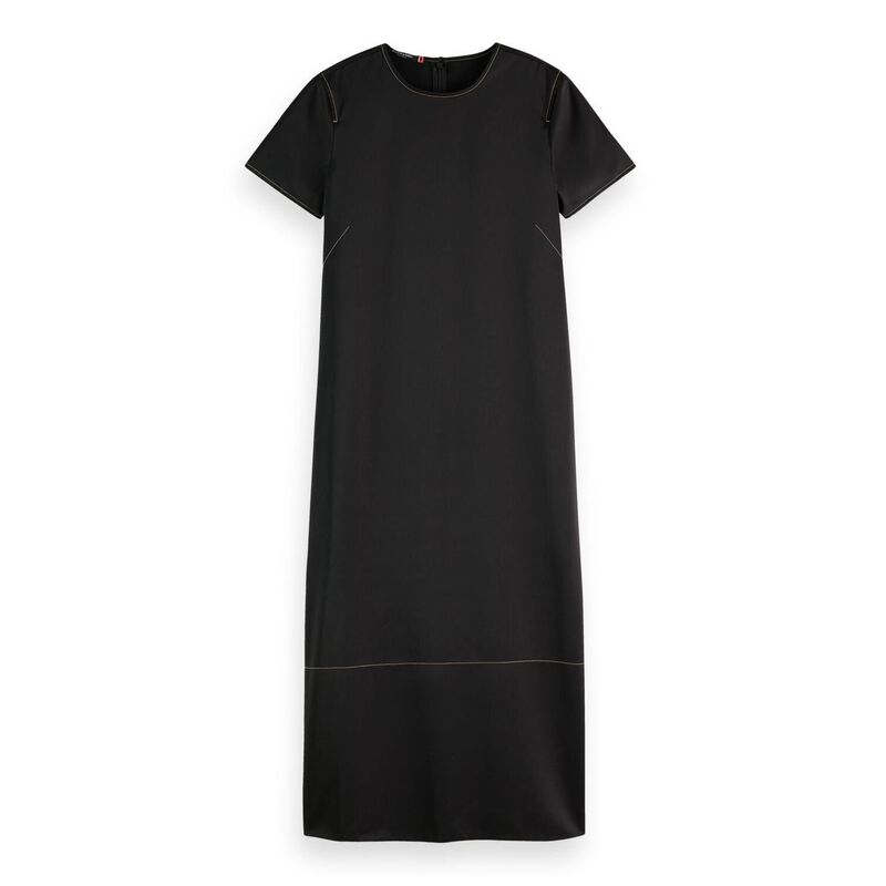 Scotch & Soda Contrast Stitching Satin Dress image number 0